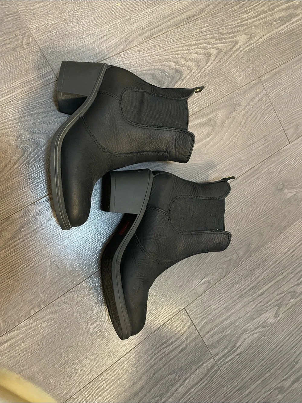 Kodiak Black Leather Ankle Boots